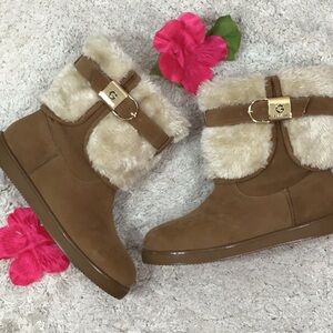 Guess Addalyn faux suede/fur lined booties 7.5